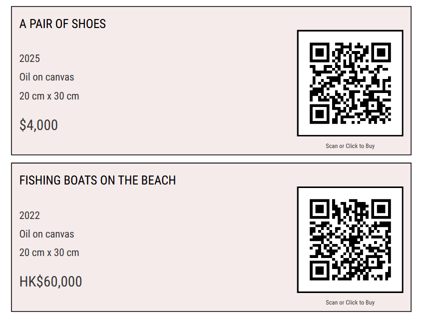 QR codes list style 2